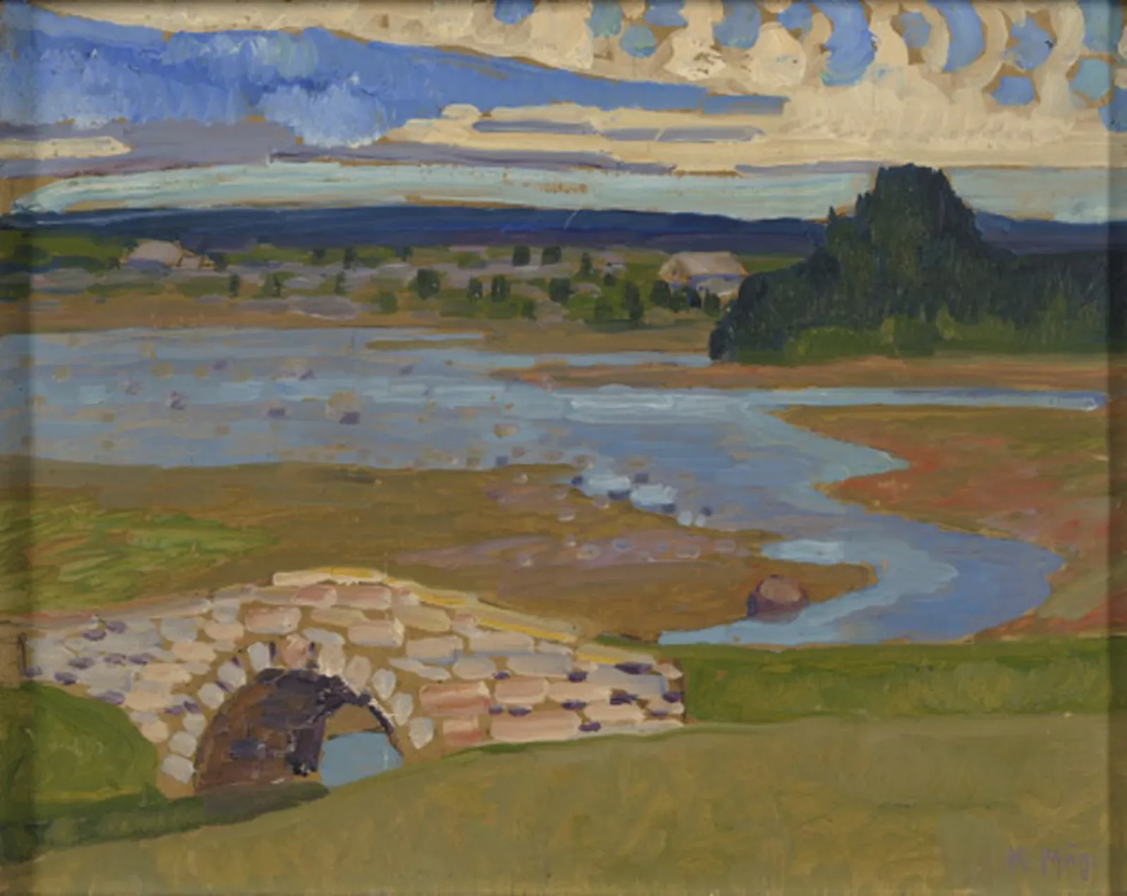 Paysage avec un pont, Konrad Mägi