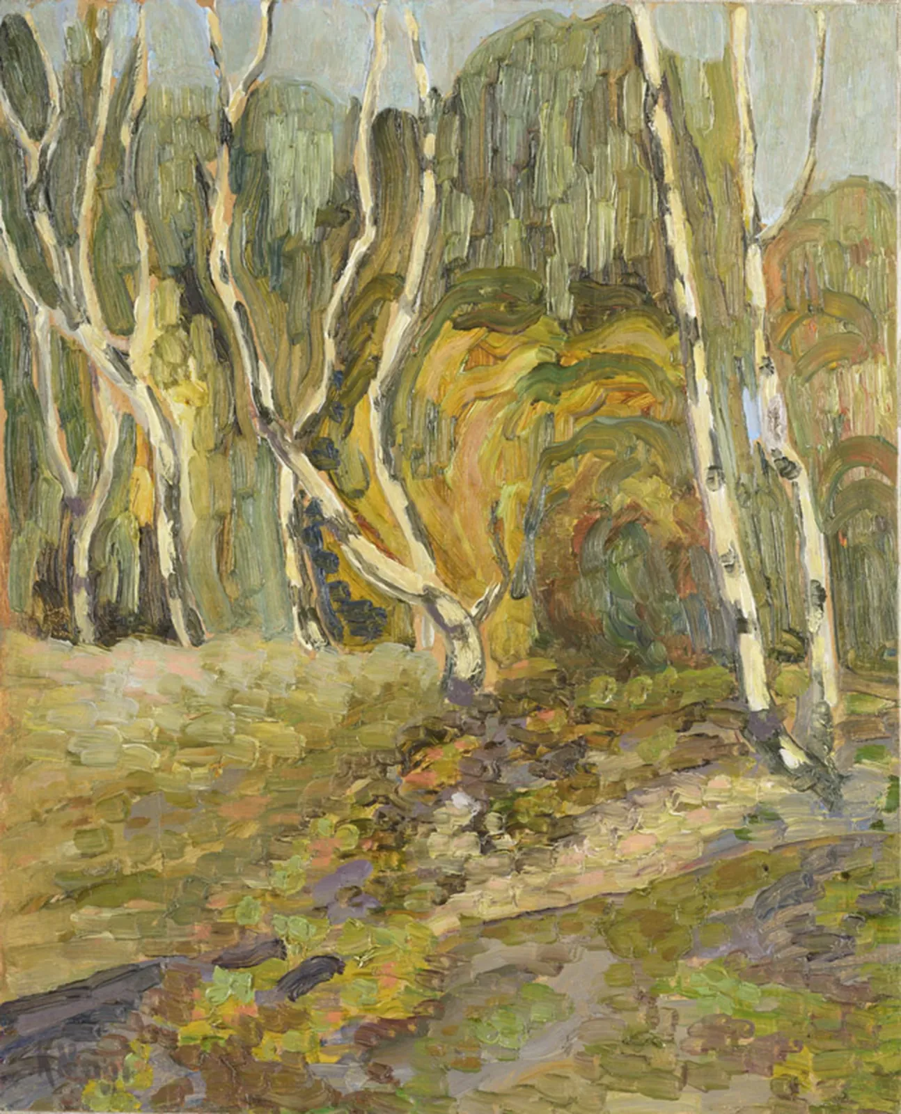 Motif de Norvège avec des bouleaux, Konrad Mägi