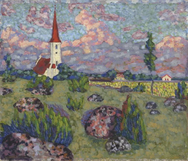 Paisaje con una iglesia