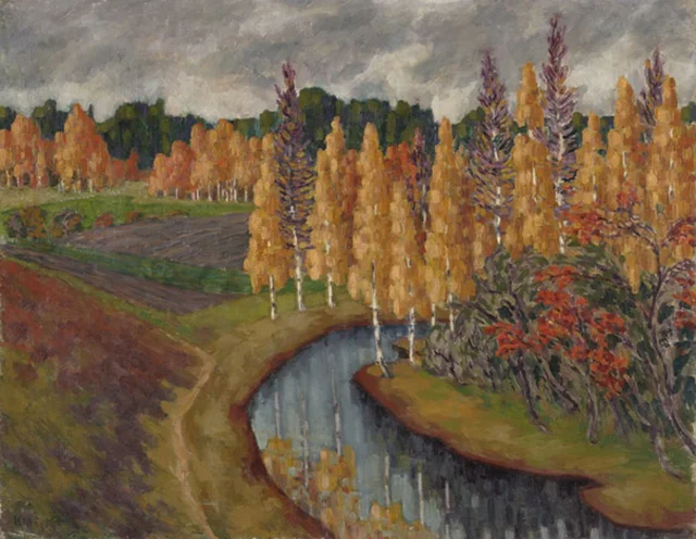 Paisaje con un arroyo