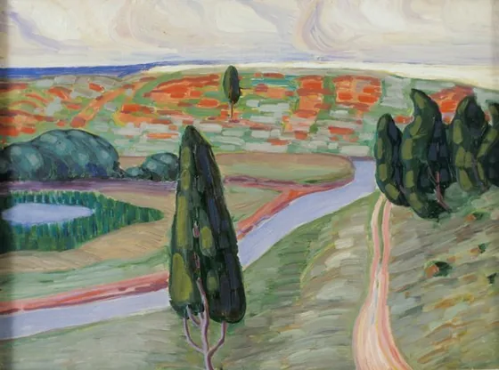 Maastikuetüüd — Konrad Mägi