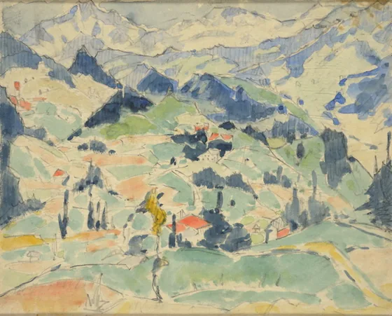 Obersdorfi maastik — Konrad Mägi