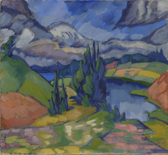 Pühajärve maastik (Maastikumotiiv) — Konrad Mägi