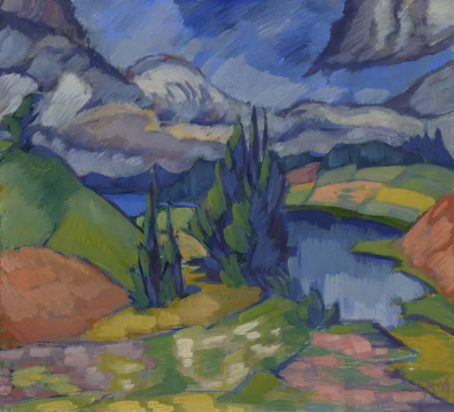 Paisaje de Pühajärv (Motivo de paisaje), Konrad Mägi