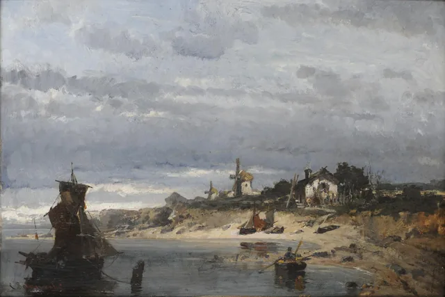 Village on a Dutch coast, Konstantinos Volanakis