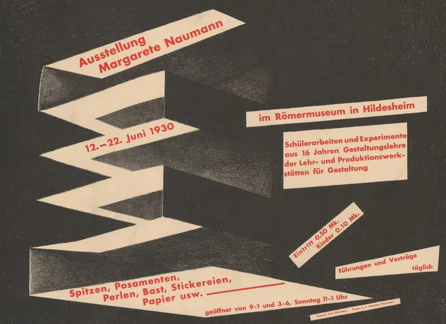 Exposição Margarete Naumann: rendas, passamanarias, contas, ráfia, bordados, papel etc., Museu Romano de Hildesheim, Kurt Schwitters