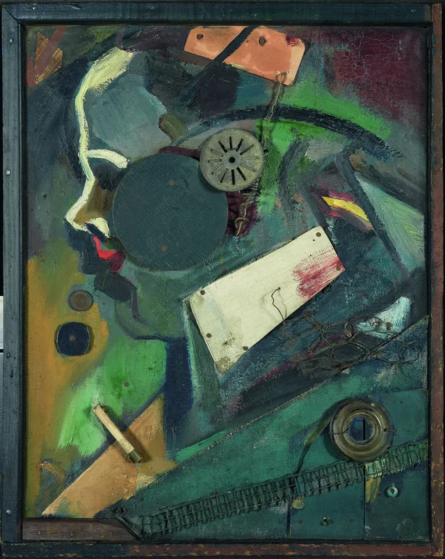 Merzbild 1A (O Psiquiatra), Kurt Schwitters