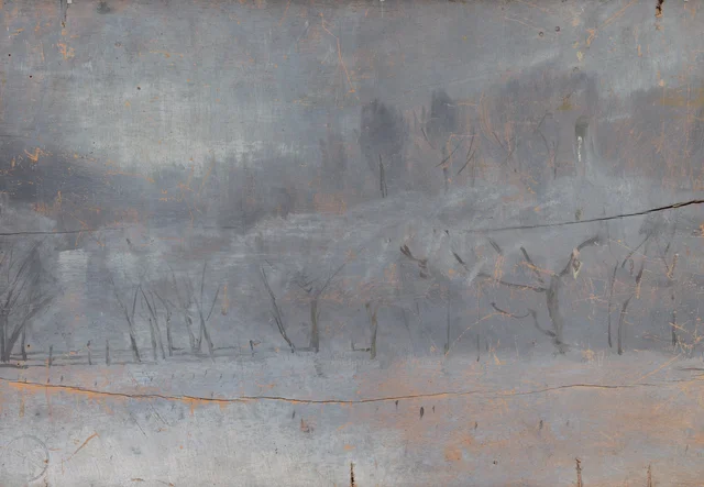 Boceto de un paisaje invernal
