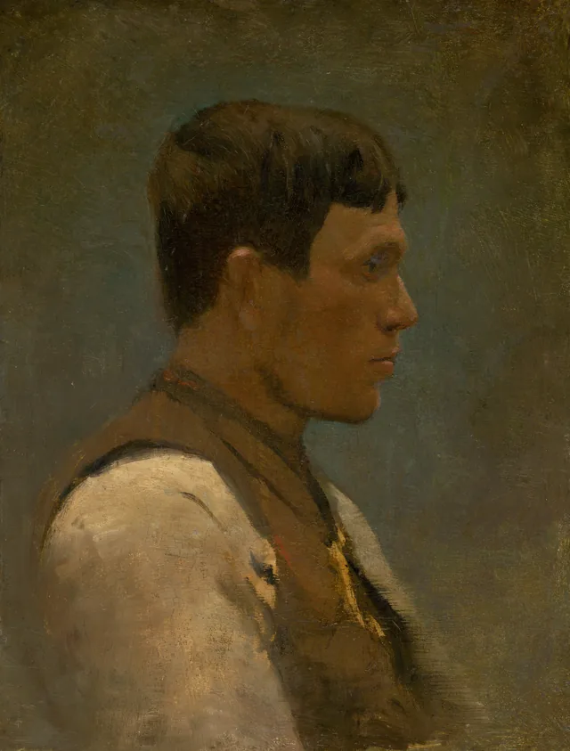 Jeune garçon de profil