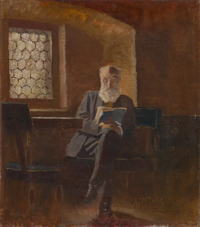 El lector. El padre del artista, el barón Eduard Mednyánszky