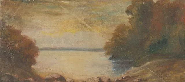Paisaje con un lago