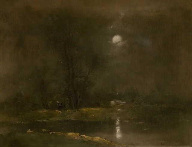 Paysage du soir près du lac