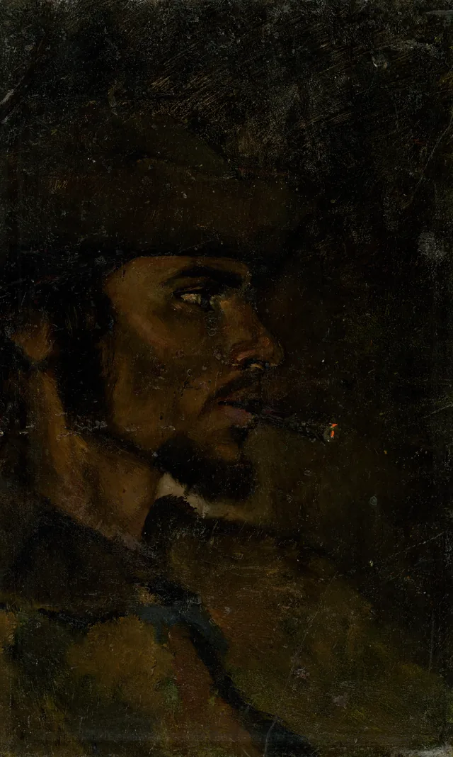 Retrato de um jovem com charuto. Retrato de um romani