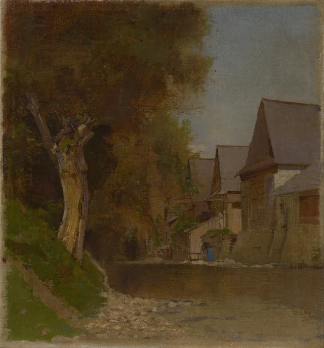 Village près du ruisseau