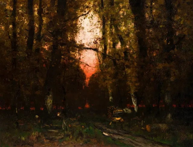 Interior de floresta, László Paál