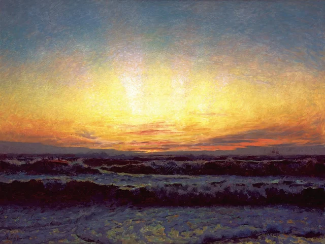 La Mer du Nord par temps d'orage