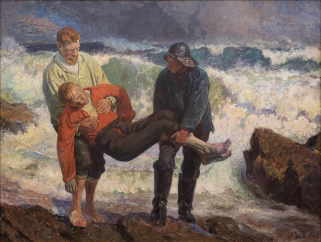 The Drowned Man Brought Ashore, Laurits Tuxen