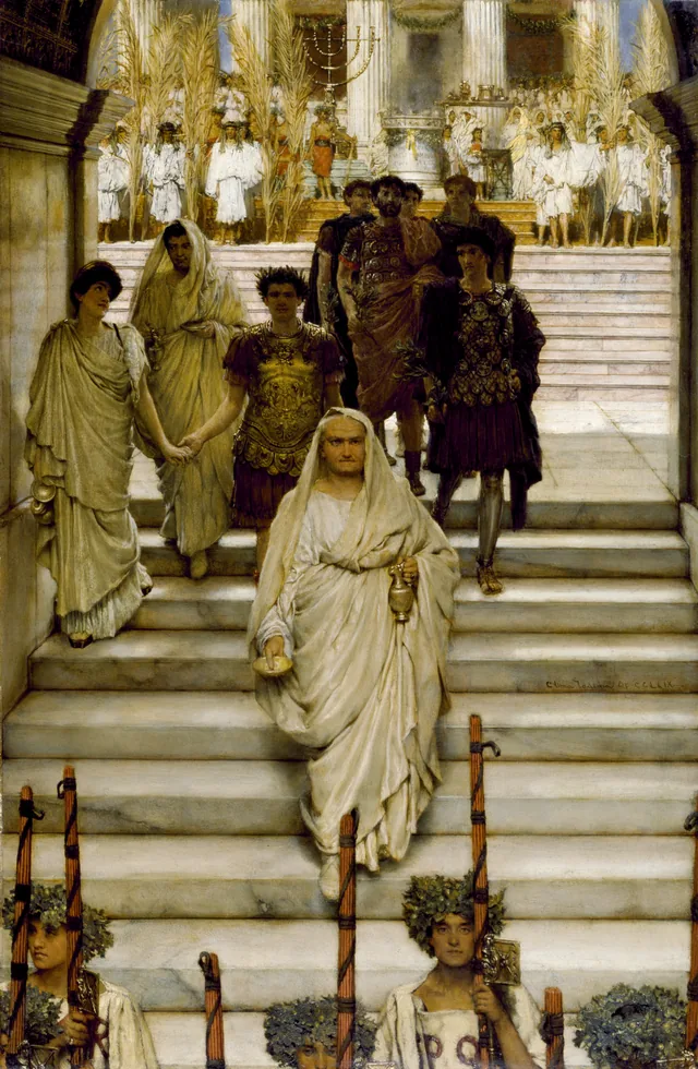 O triunfo de Tito, 71 d.C., os Flavianos, Lawrence Alma-Tadema