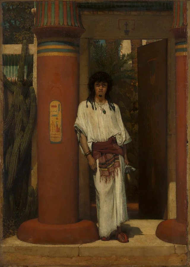 Um egípcio numa porta, Lawrence Alma-Tadema