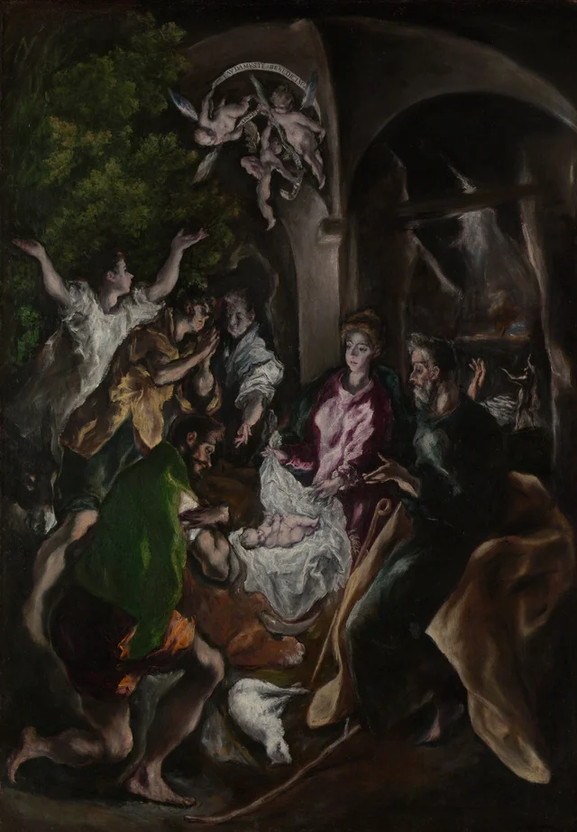 La adoración de los pastores, Le Greco