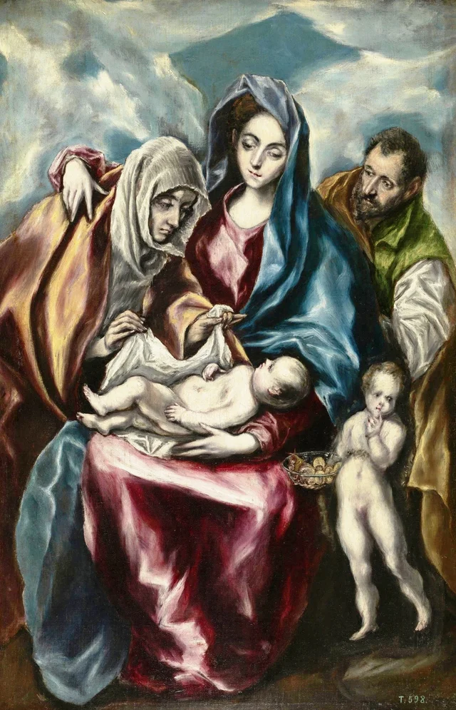 La Sagrada Familia, santa Ana y san Juanito, Le Greco