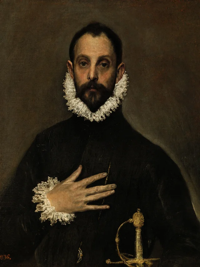 El caballero de la mano en el pecho