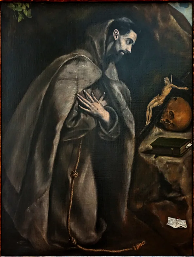 Saint François en prière devant le crucifix
