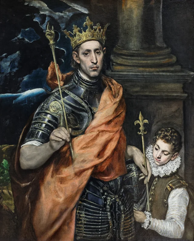 San Luis, rey de Francia, y un paje