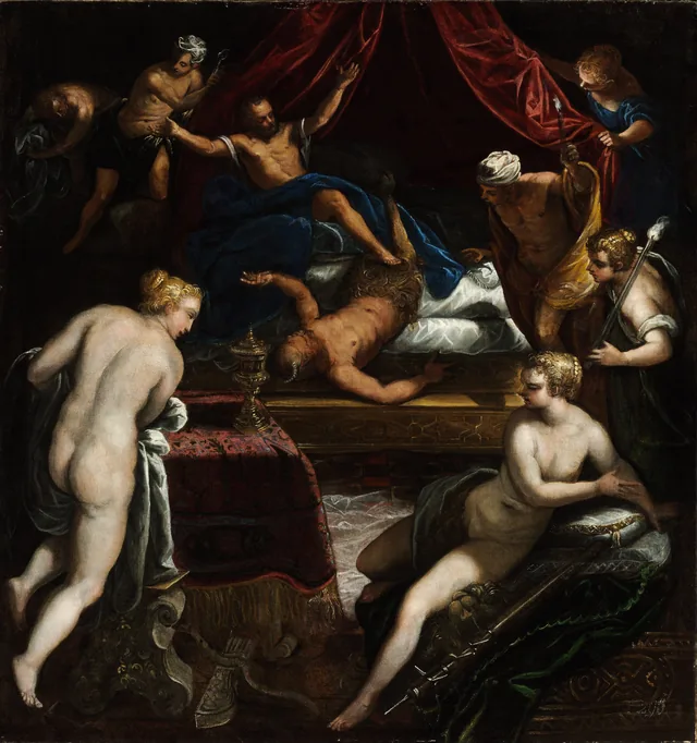 Hercules Expelling the Faun from Omphale's Bed, Le Tintoret