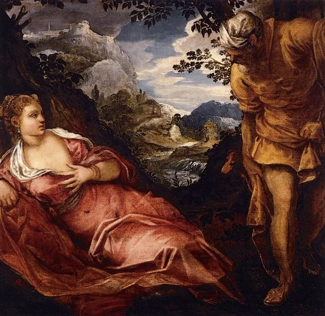 El encuentro de Tamar y Judá, Le Tintoret
