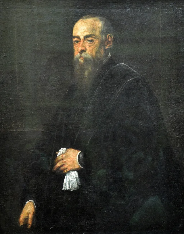 Portrait of Old Man Holding a Handkerchief