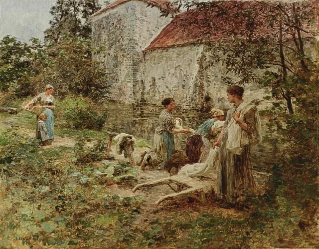 The Moated Wall, Léon Augustin Lhermitte