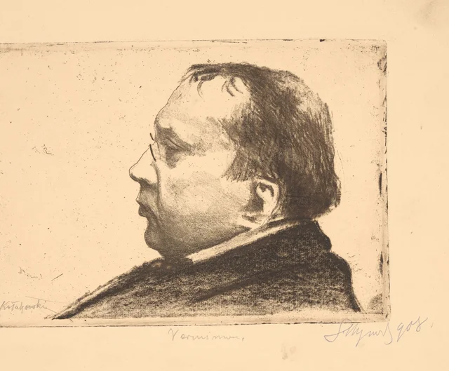 O advogado Bronisław Kułakowski, busto de perfil esquerdo
