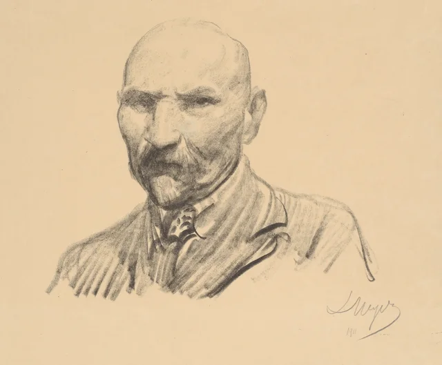 Autorretrato, busto voltado para a esquerda