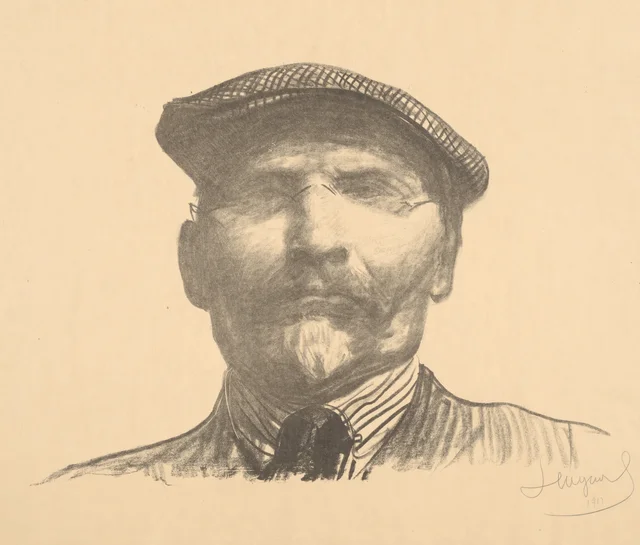 Autorretrato de boné, busto de frente