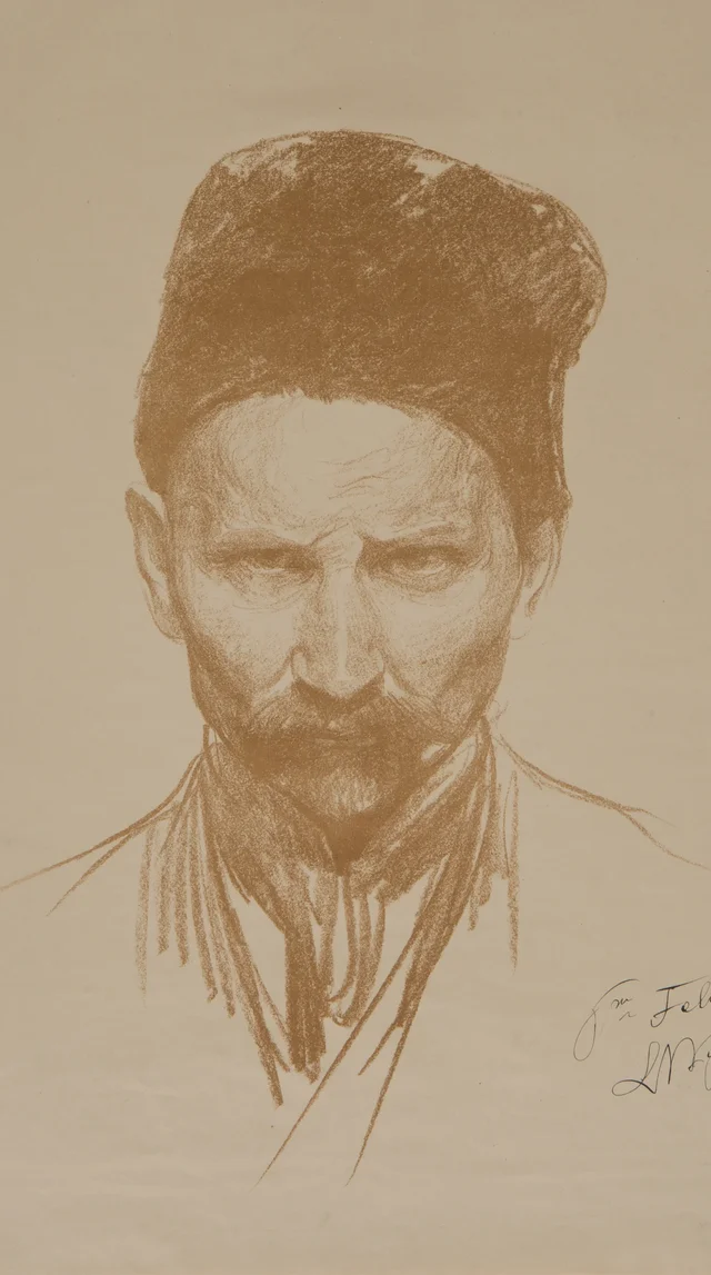 Autorretrato com gorro de pele