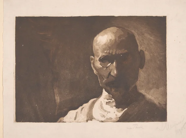 Autorretrato em busto, de frente