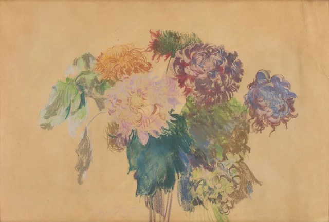Chrysanthemums, Leon Wyczółkowski