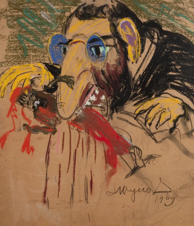 Feliks Jasieński devorando al cardenal Puzyna, caricatura