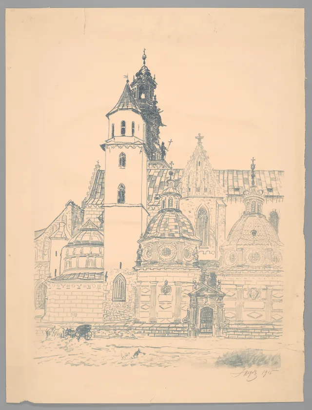A catedral do Wawel, vista do sul