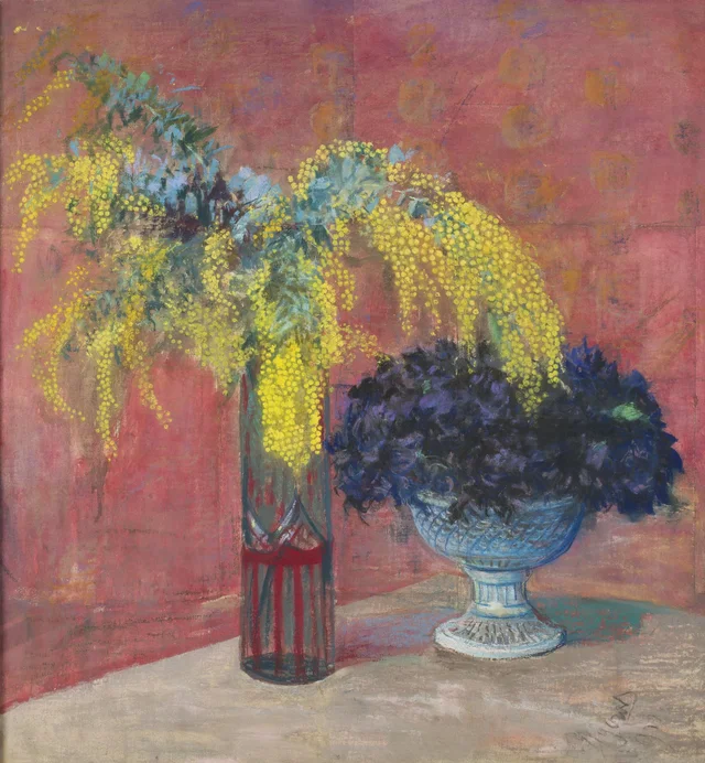 Mimosa y violetas
