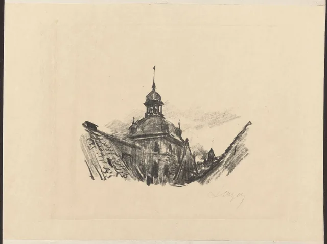 Motivo da velha Gdańsk, o capacete da torre da igreja de Santa Brígida