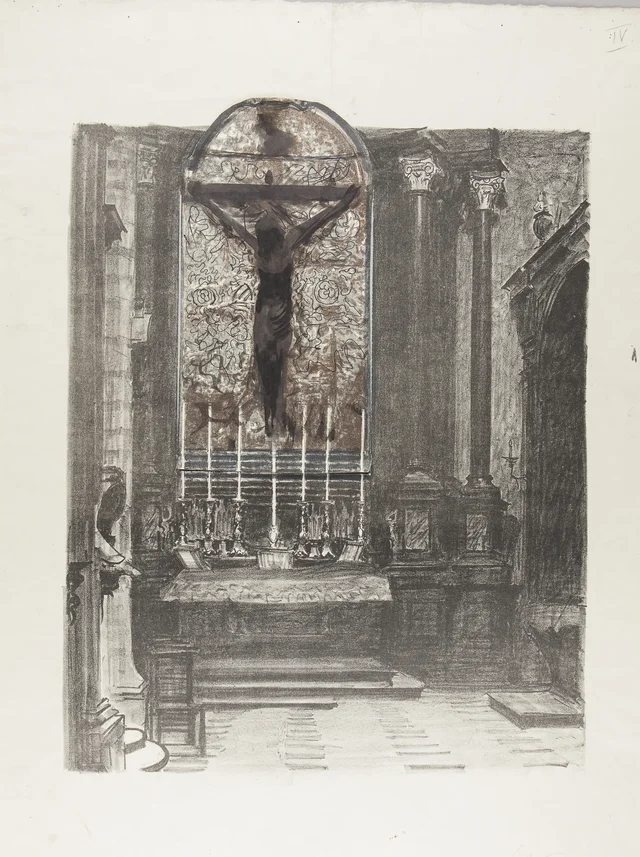 O altar com o crucifixo da rainha Edviges