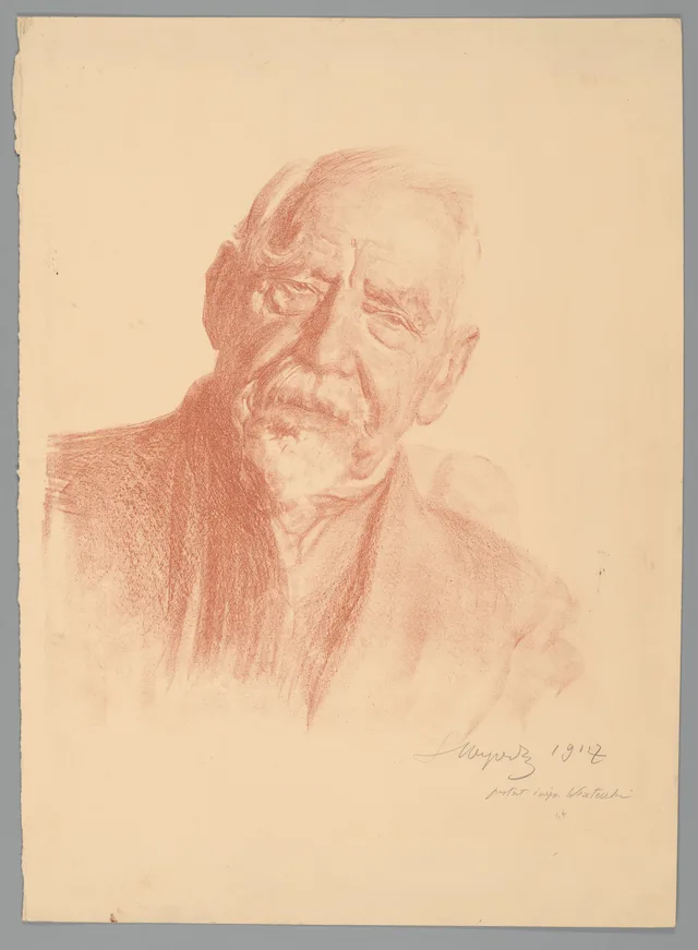 Retrato do engenheiro Ferdynand Wszetecka, prova de estado (no verso, fragmento do túmulo de Sigismundo I)