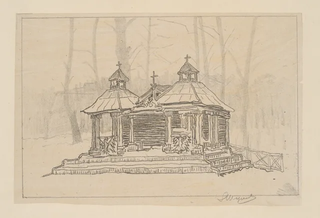 Designed chapel (lower impression), Leon Wyczółkowski