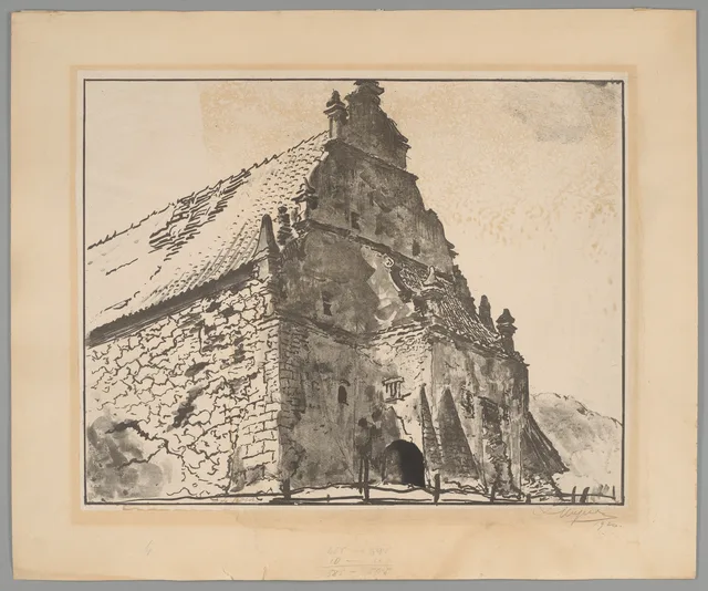 The Przybyła granary at Kazimierz Dolny, Leon Wyczółkowski