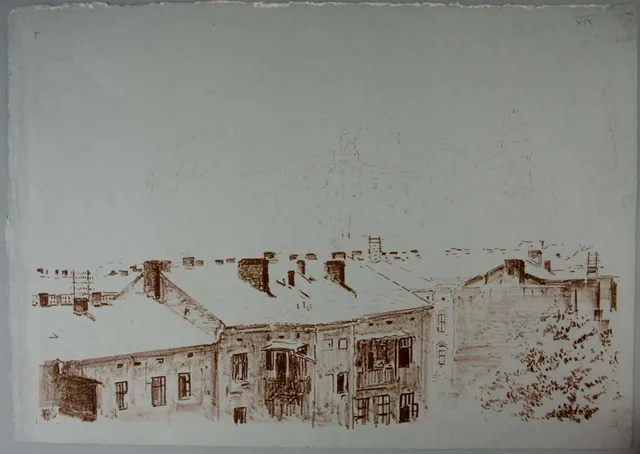 O Wawel visto da rua Starowiślna (II)