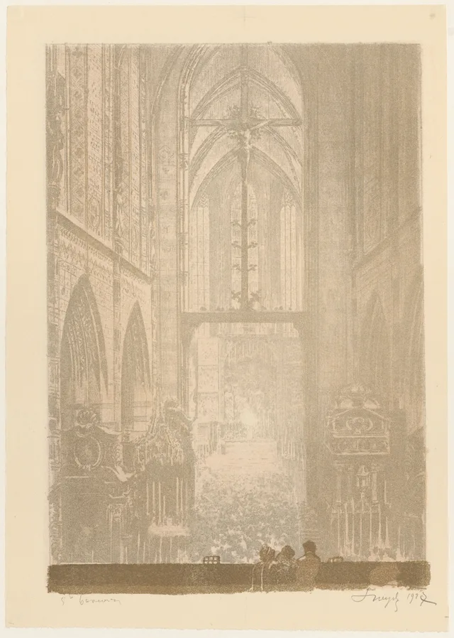 Interior da igreja de Santa Maria, visto da tribuna do coro