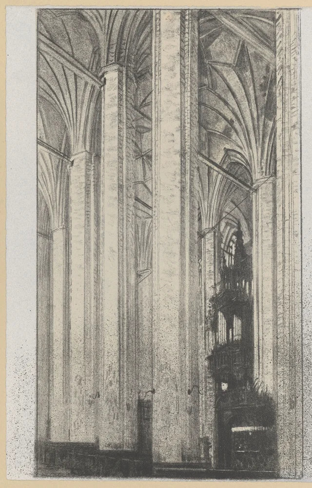 Interior da igreja de Santa Maria de Toruń, Leon Wyczółkowski