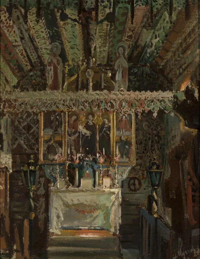 Interior de la iglesia de Dębno